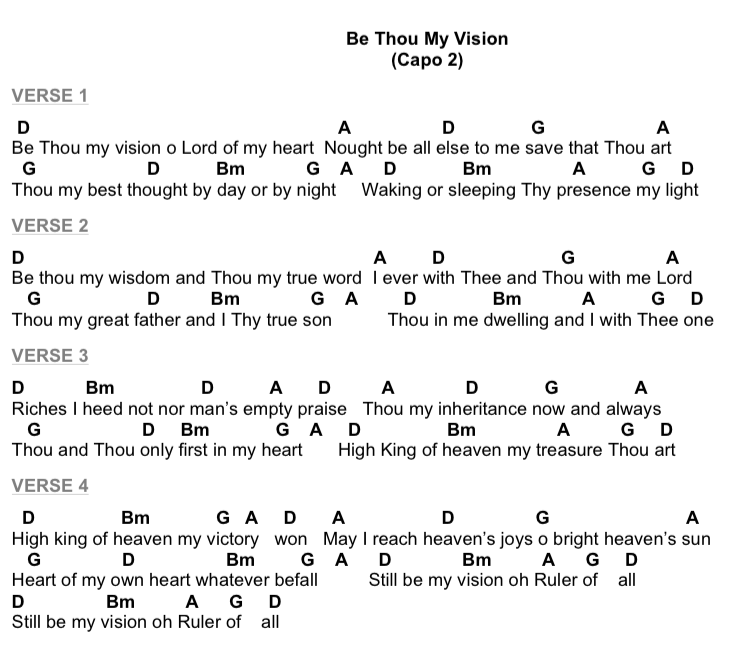 Hymn Refresh Be Thou My Vision